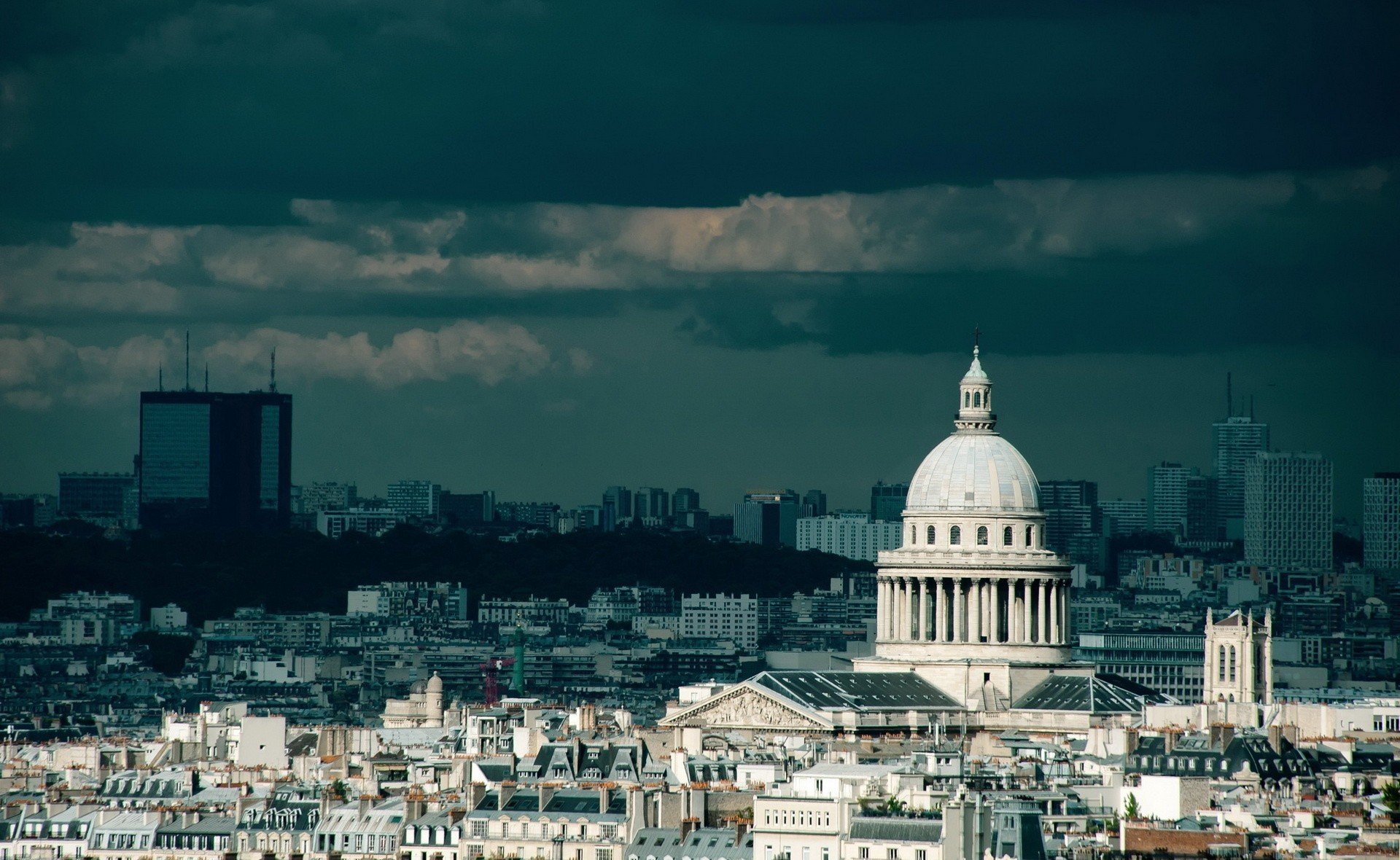 stadt land frankreich paris gebäude gebäude häuser turm himmel wolken wolken