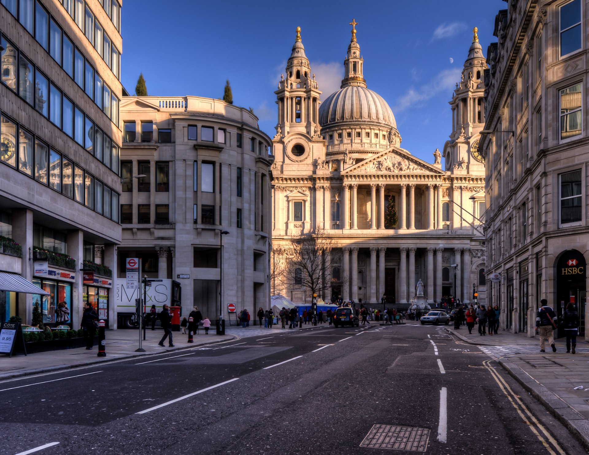 ludgate hill st. pauls cathedral london england großbritannien