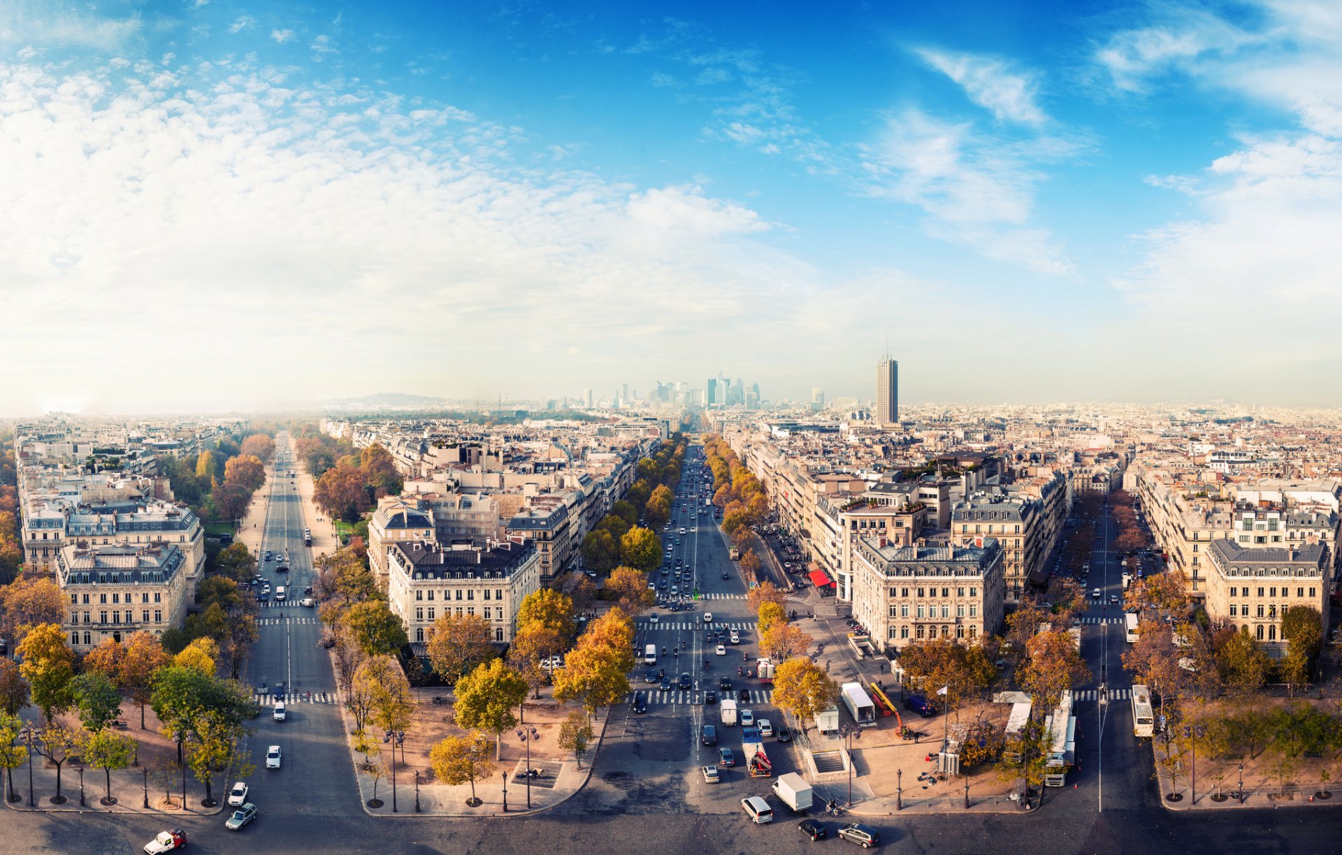 ciudad francia parís otoño cielo casas carreteras