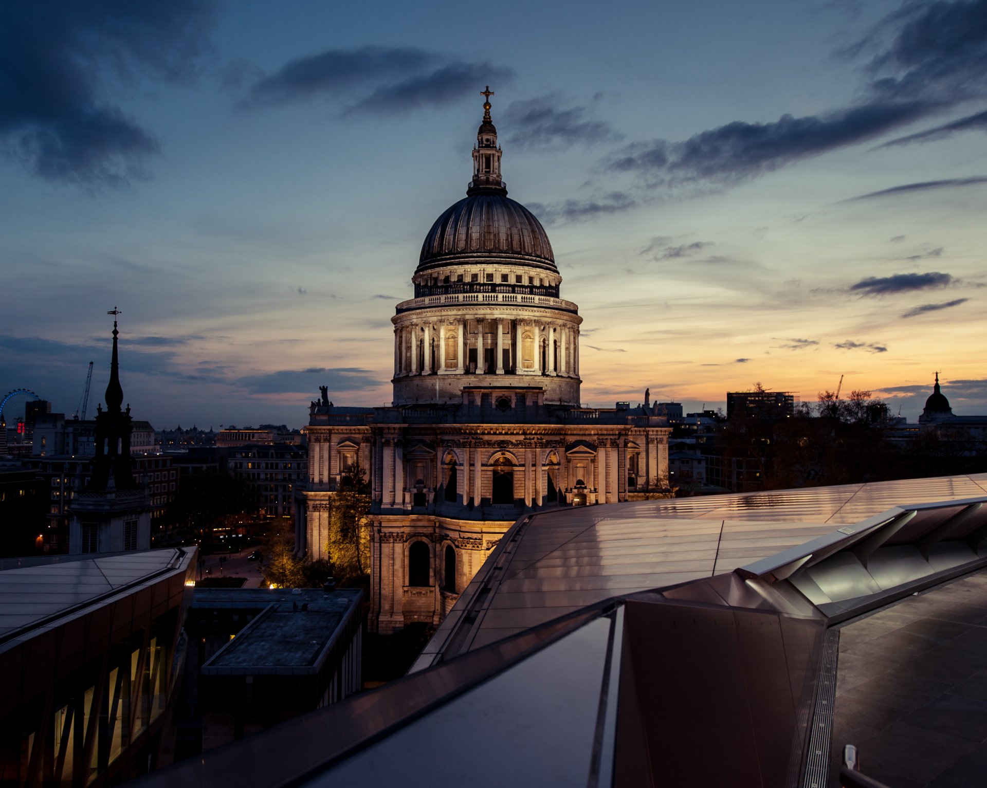 st pauls cathedral notte tramonto inghilterra londra regno unito