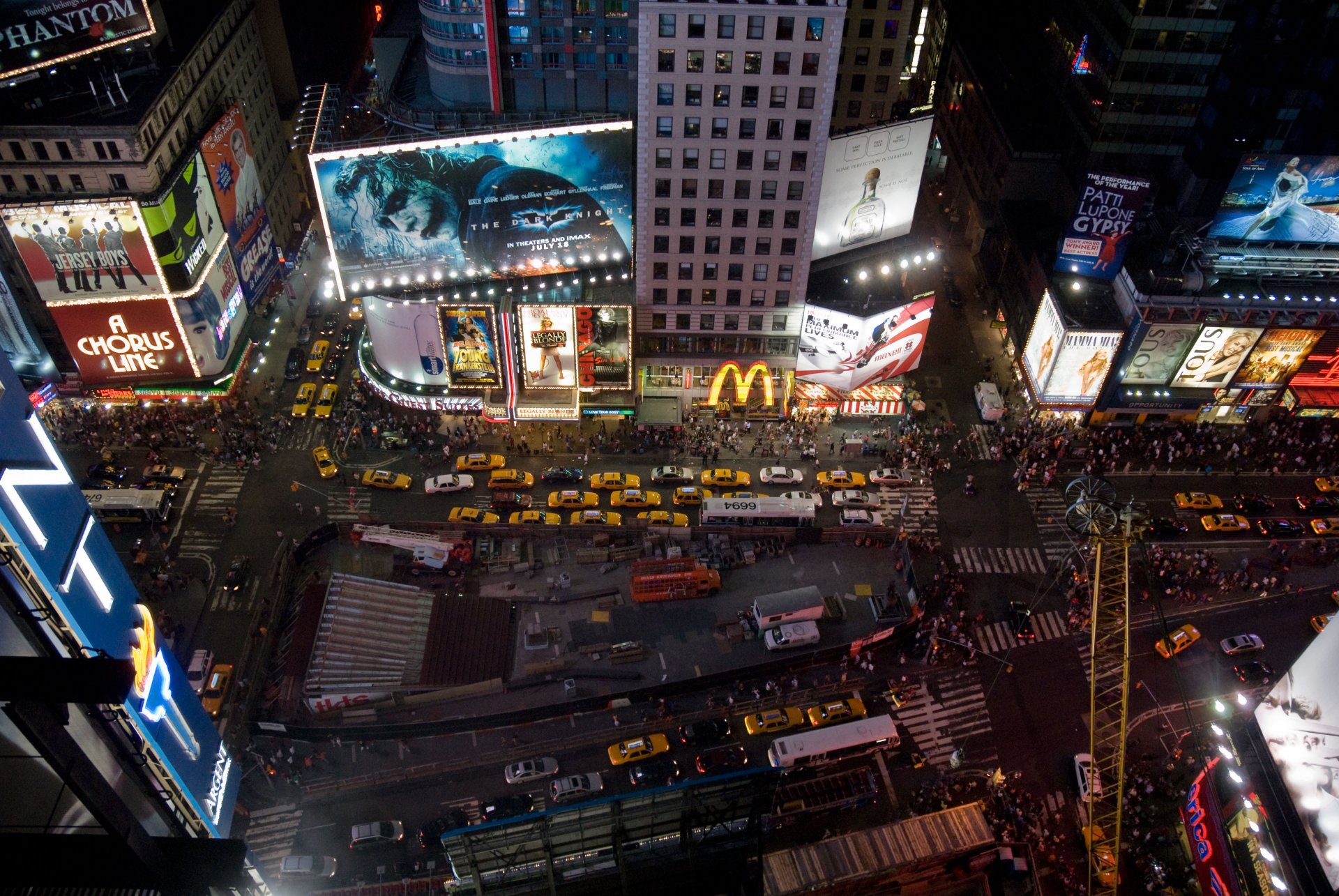 noche ciudad nueva york times square