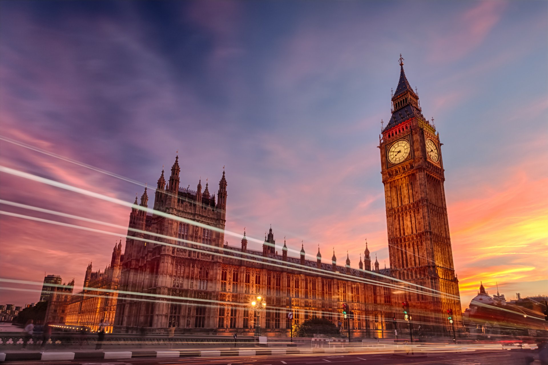 ciudad londres inglaterra big ben reloj tarde exposición luces