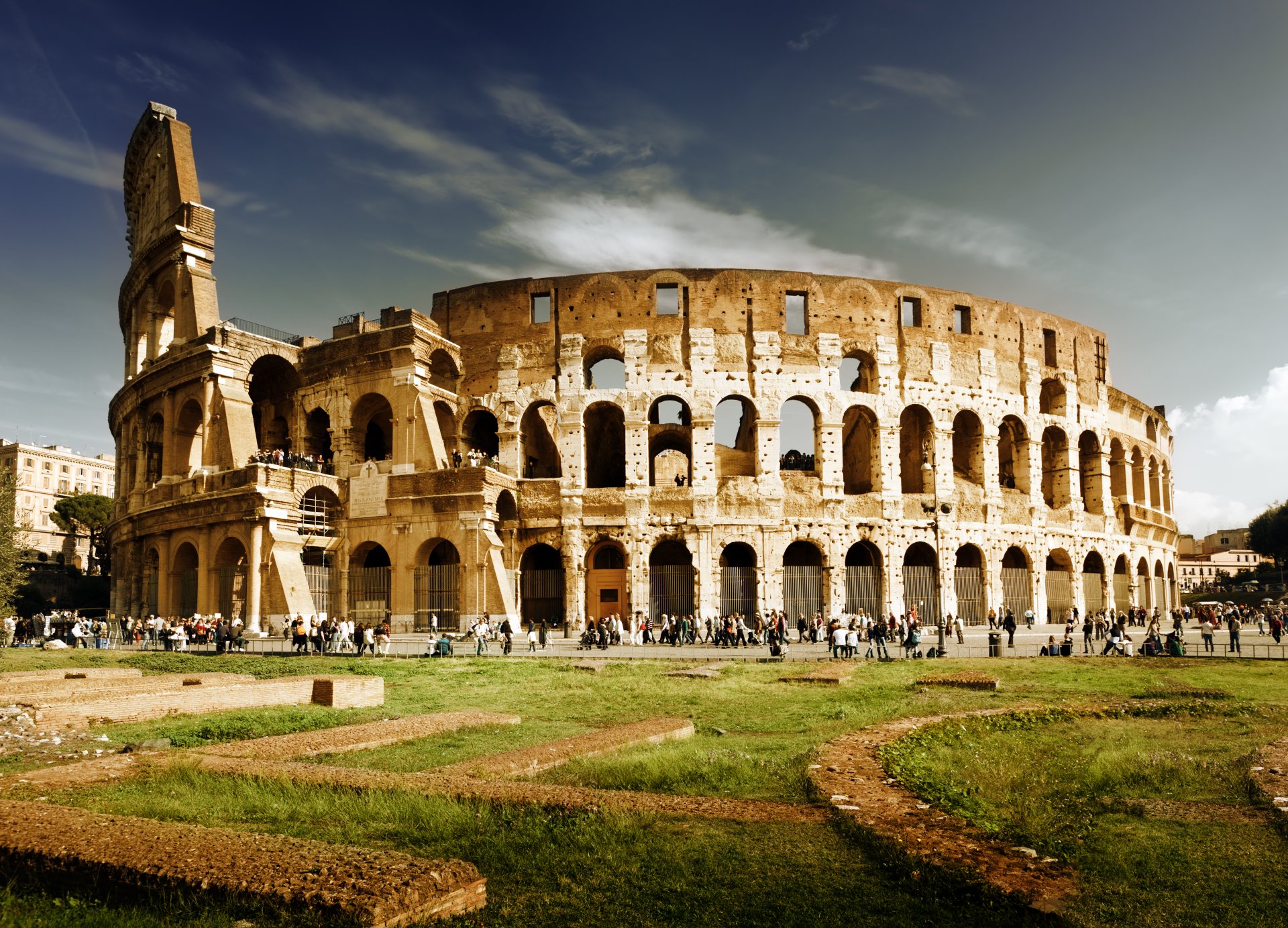 colisée italie rome amphithéâtre personnes