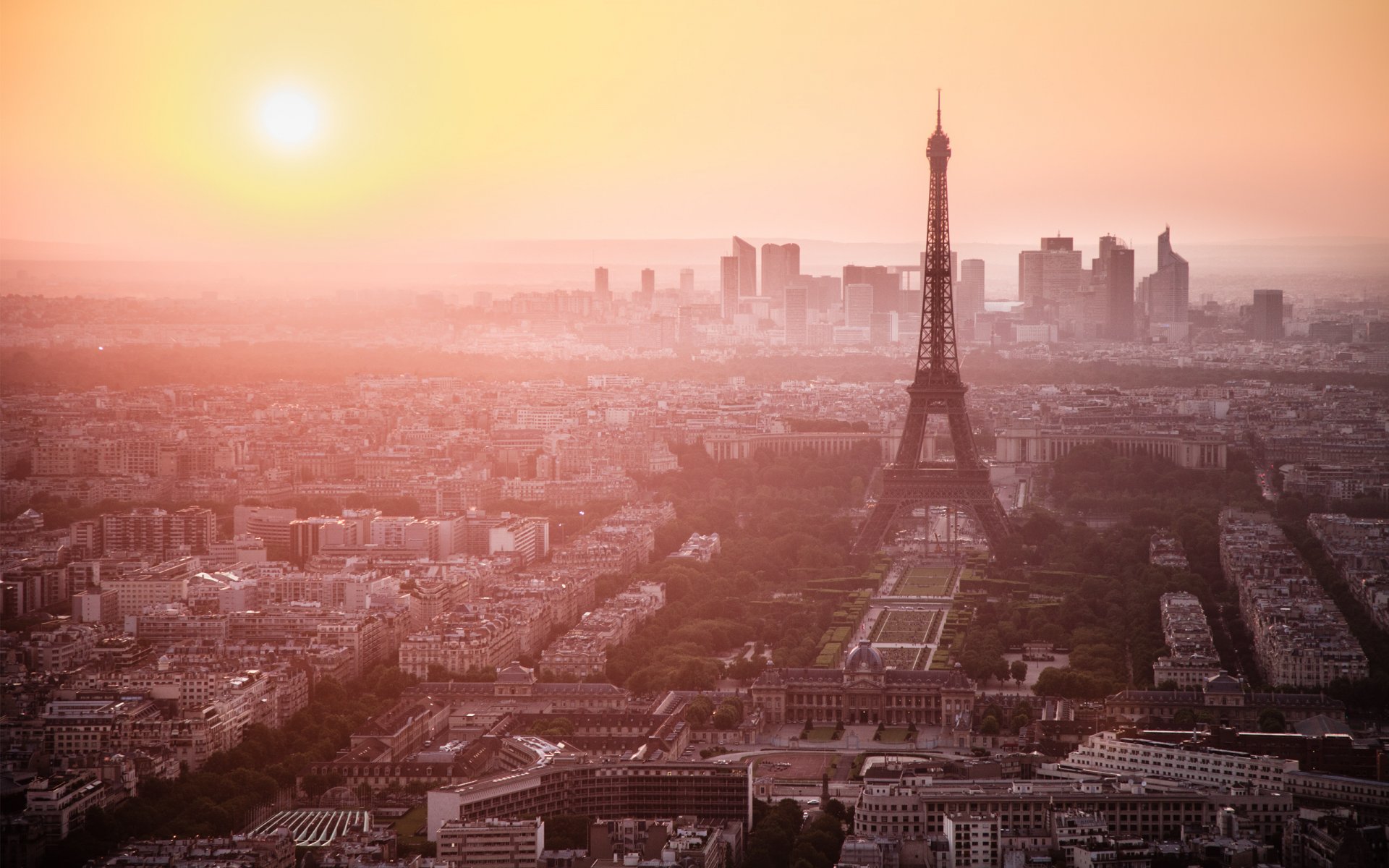 stadt paris frankreich eiffelturm morgendämmerung morgen ansicht nebel