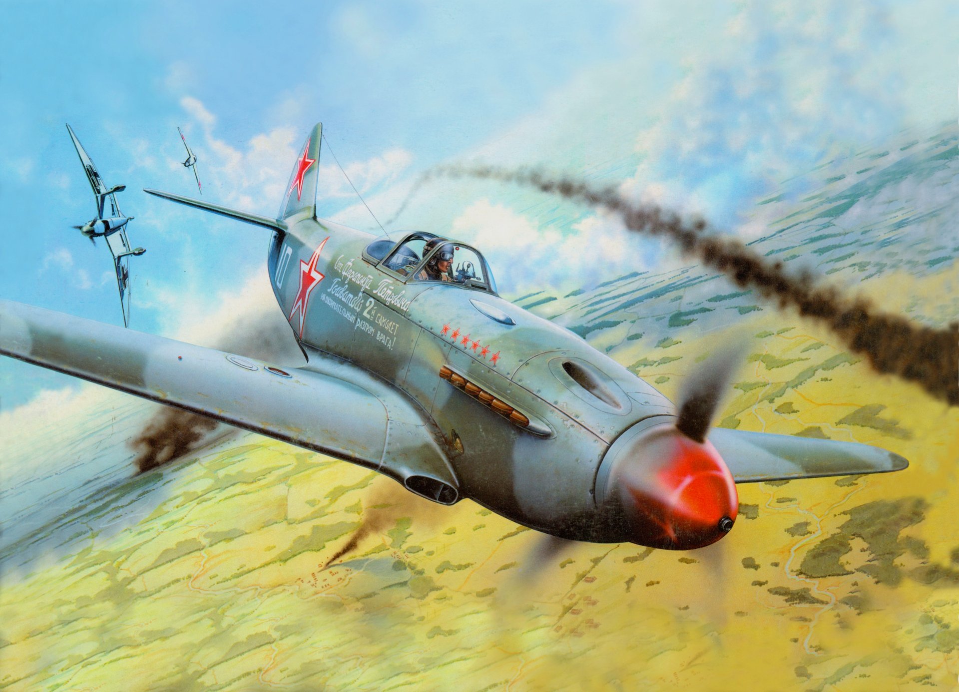 dessin yakovlev combat yak-3 combattant