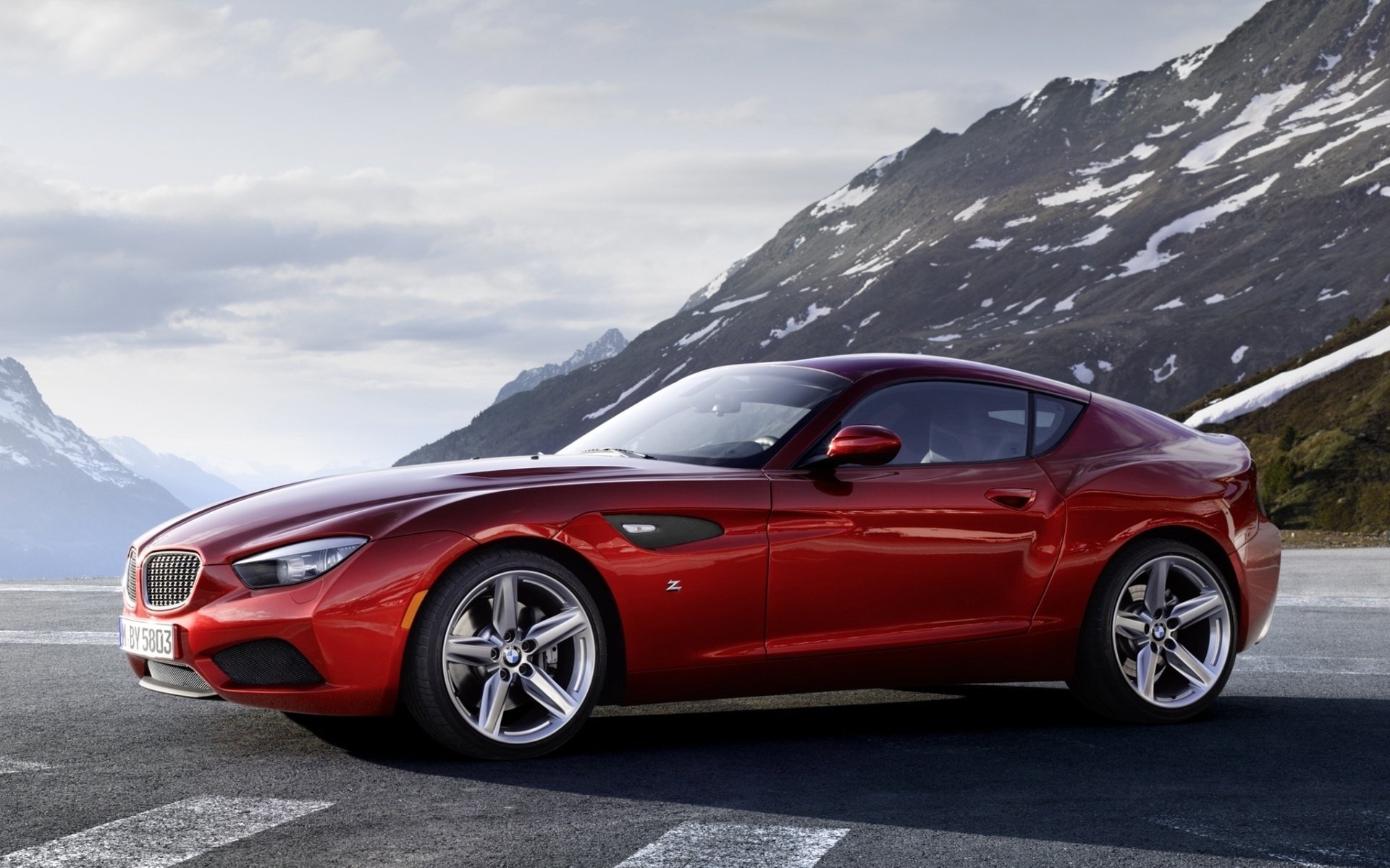 bmw zagato front coupe z4 bmw zagato mountains red coupe