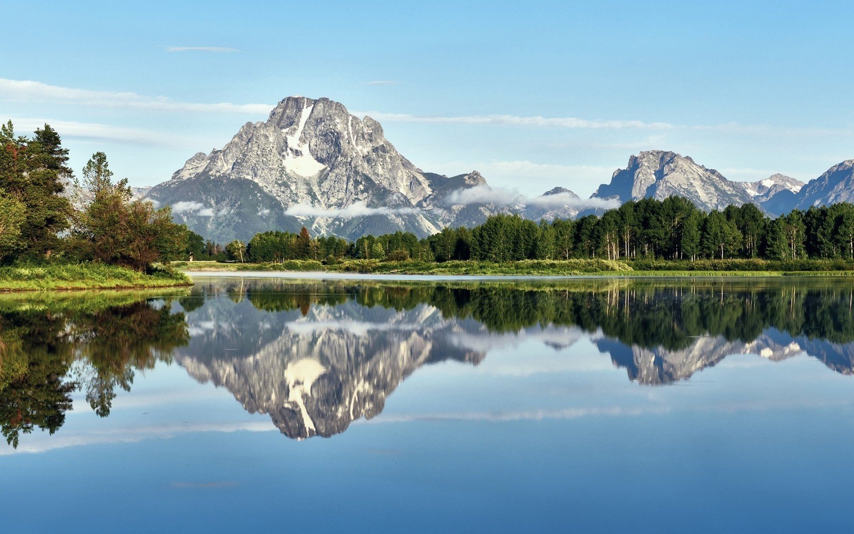 grand teton national park see berge reflexion