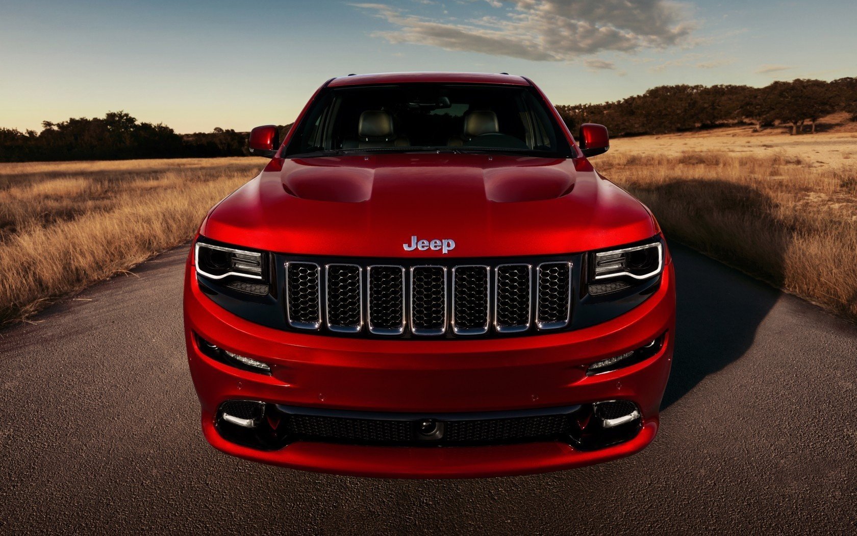 grand cherokee jeep frente jeep carretera srt rojo rojo