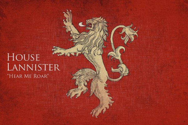 Gra o tron house lannister hear me roar 