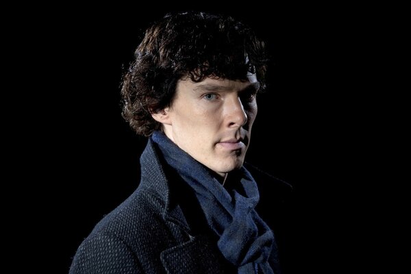 Black background, Sherlock Holmes, the film of the two thousandth