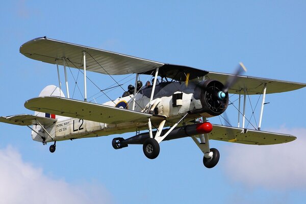 A plane in a clear blue sky