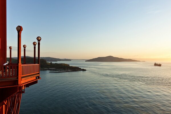 Widok na ocean z Golden gate San Francisco