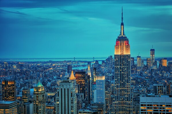 View from the height of the New York skyscrapers