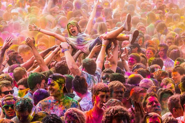 The festival of colors is in full swing