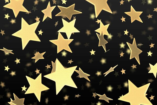 Yellow stars on a black background