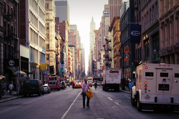 Una de las calles de la ciudad de nueva York