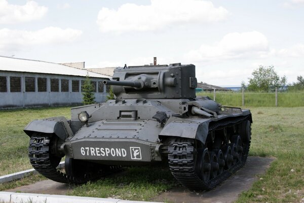 Military tank museum exhibit