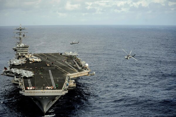 Multi-purpose helicopters on board the ship