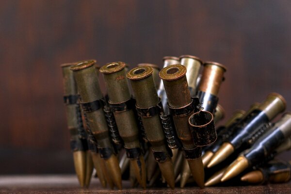 Cartuchos de fusil de asalto militar