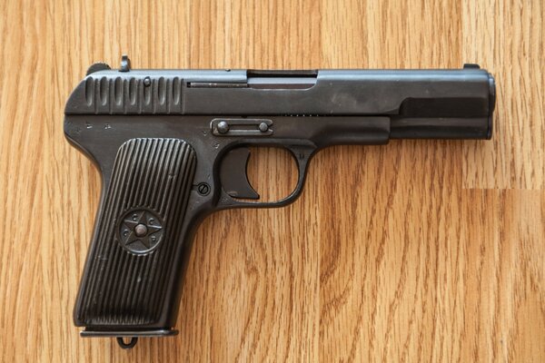 The famous Tokarev self-loading pistol, known as TT