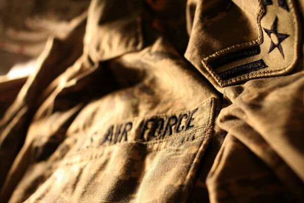 Air Force military uniform, light brown