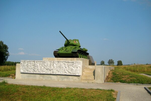 Monument to the tank on the Borodino field