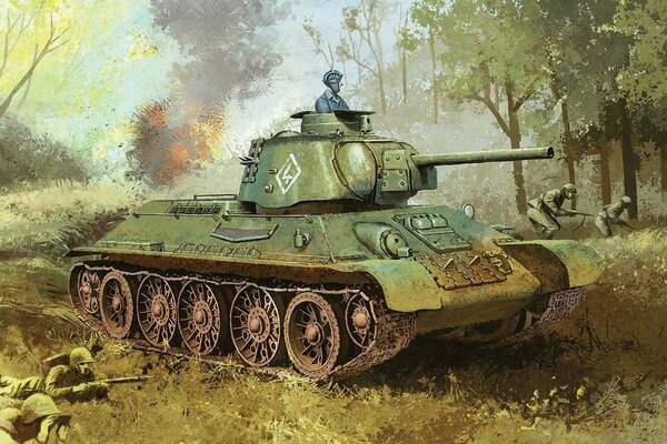 Cavalca il carro armato sovietico medio T-34-76