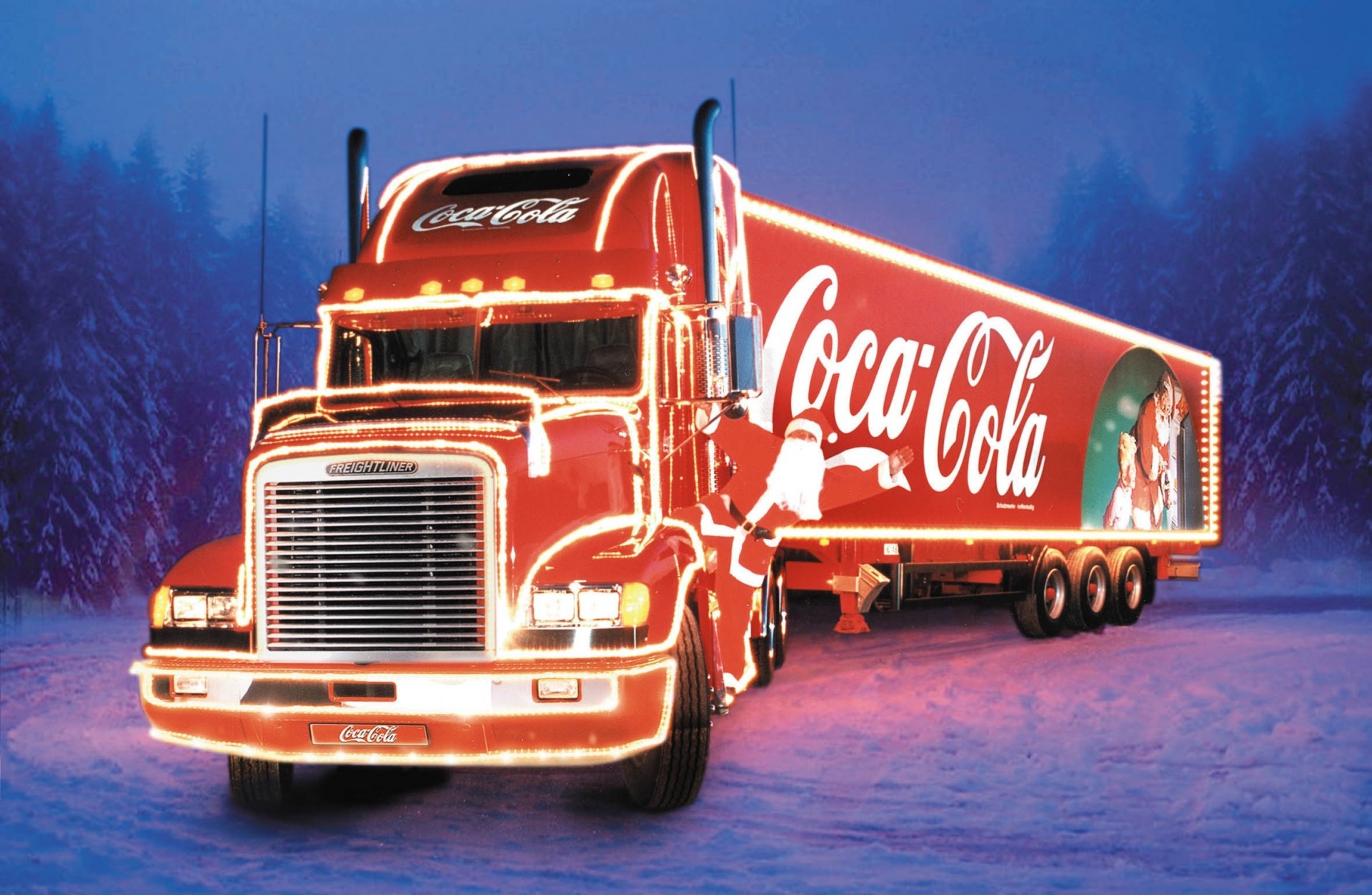 freightliner nuovo anno camion camion trattore coca-cola