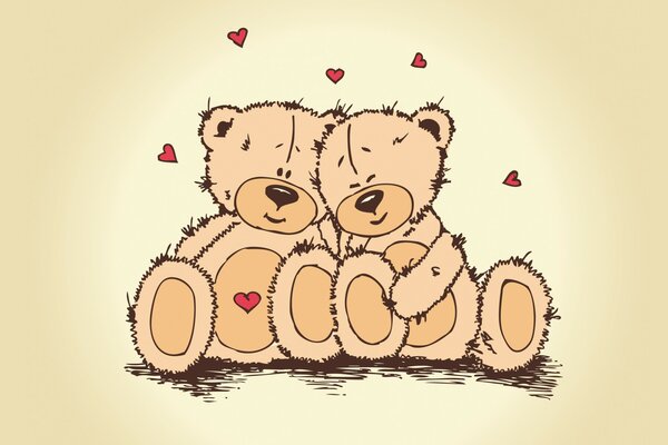 Teddybär paar Liebe