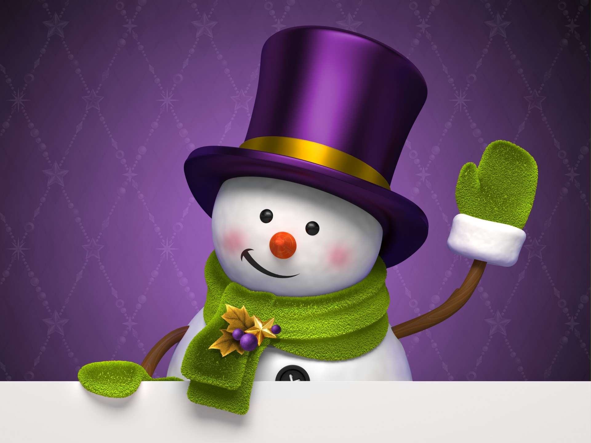 christmas new year holiday snowman the cylinder purple hat winter graphic