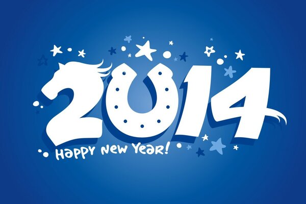 Blue New Year background 2014