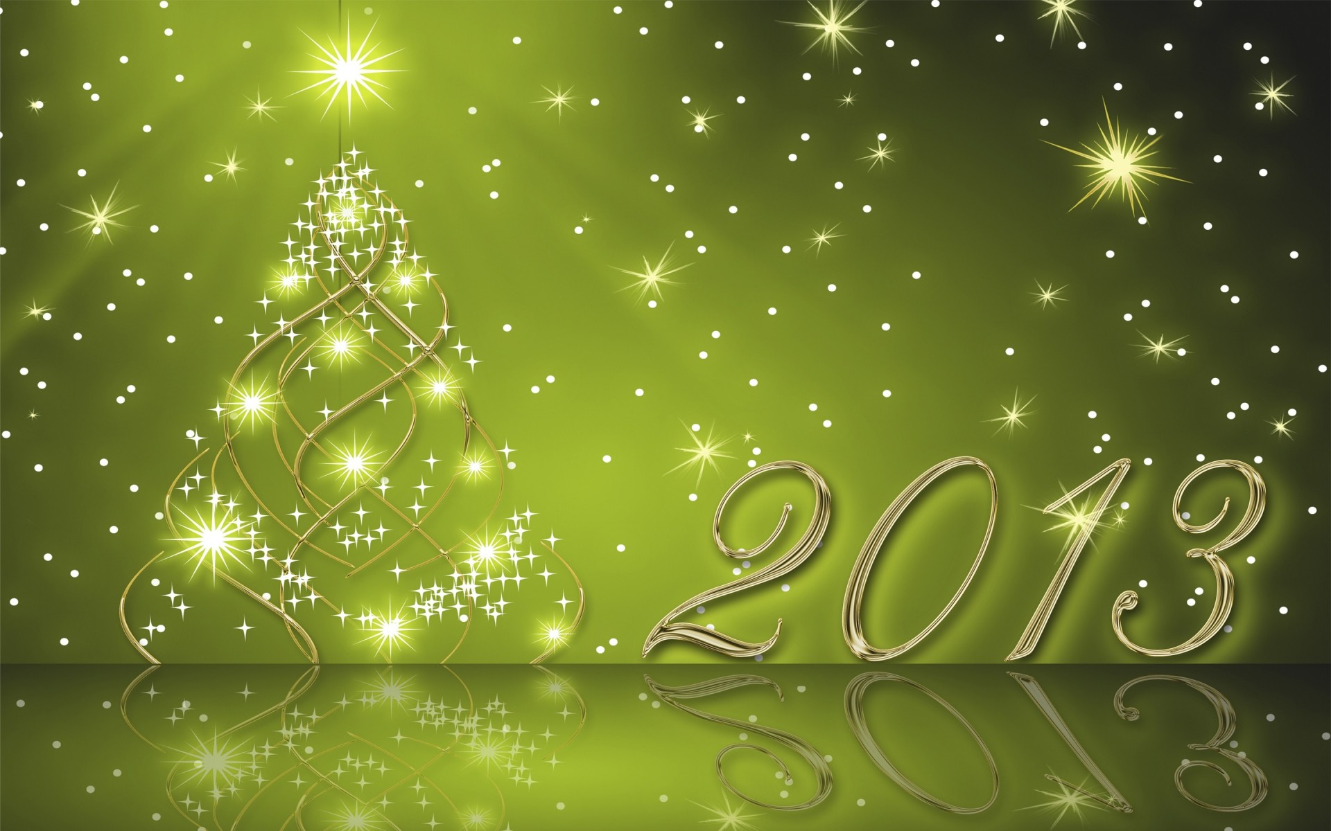 new year inscription otrozhenie spruce background green