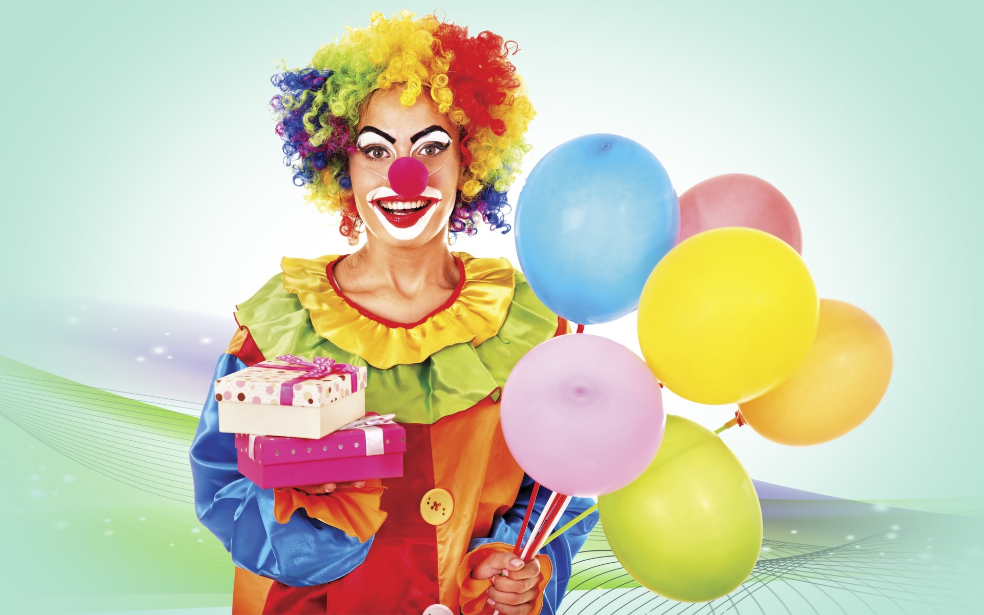 clown lustig luftballons hell vollmond