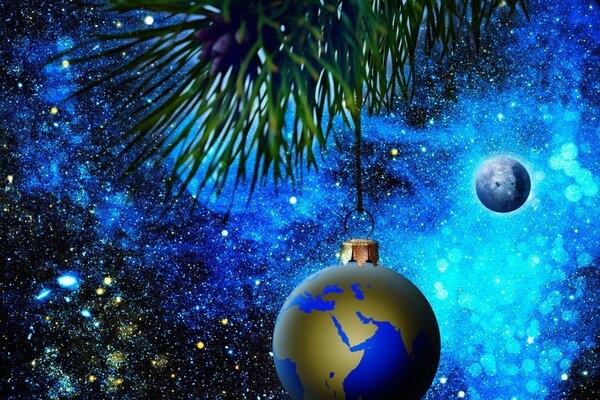 Neujahr Planet Weihnachtsbaum Ball