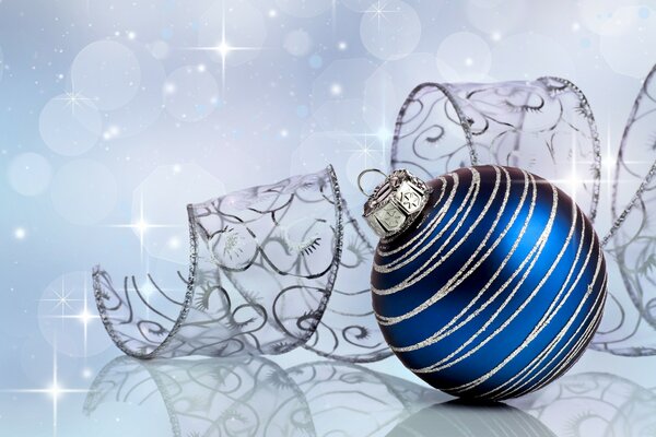 Christmas New Year Blue Ball