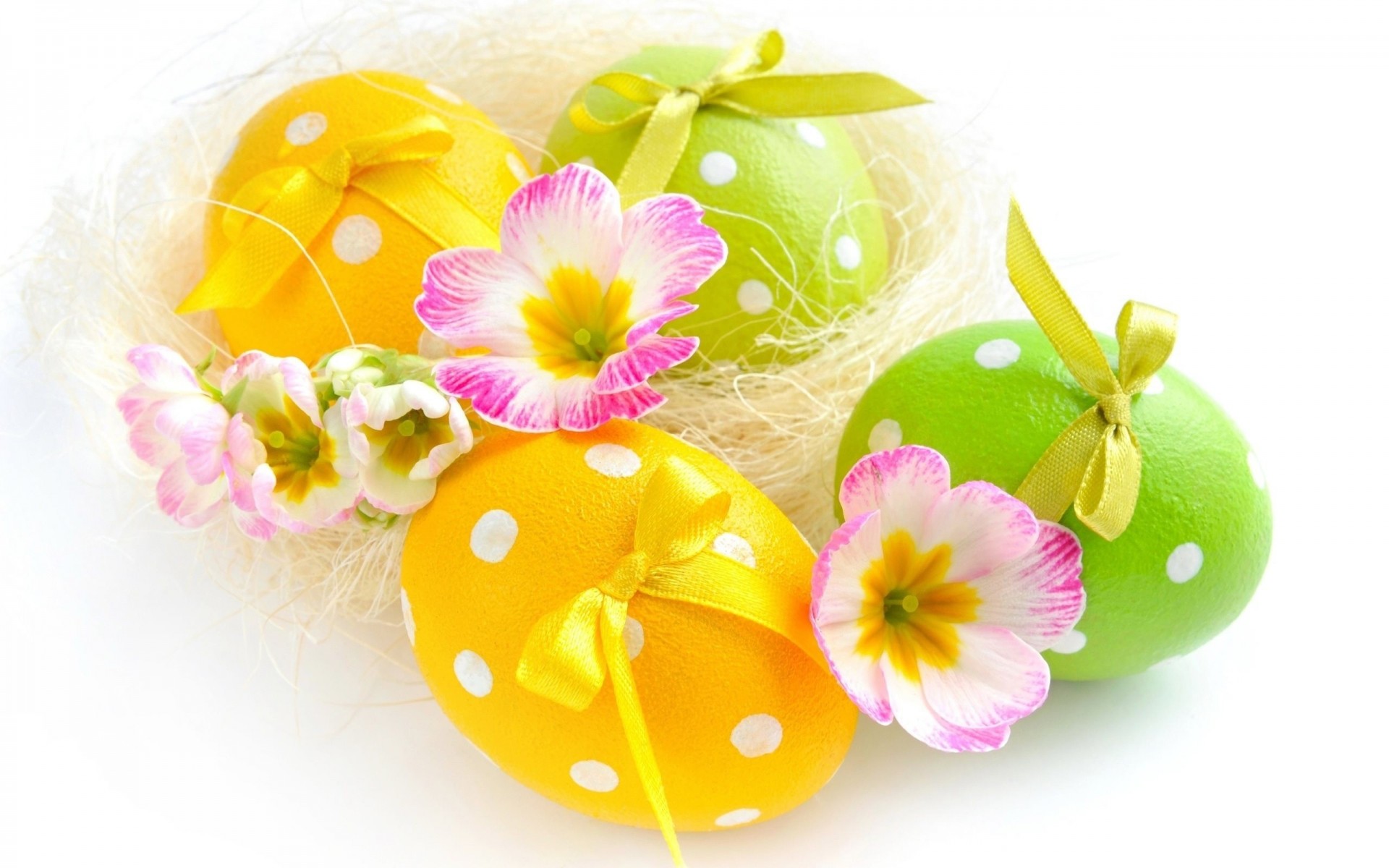 ostern weißer hintergrund eier blumen