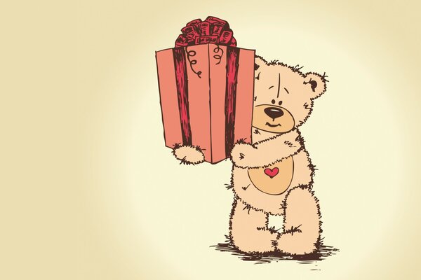 Ein Geschenk von Teddybär