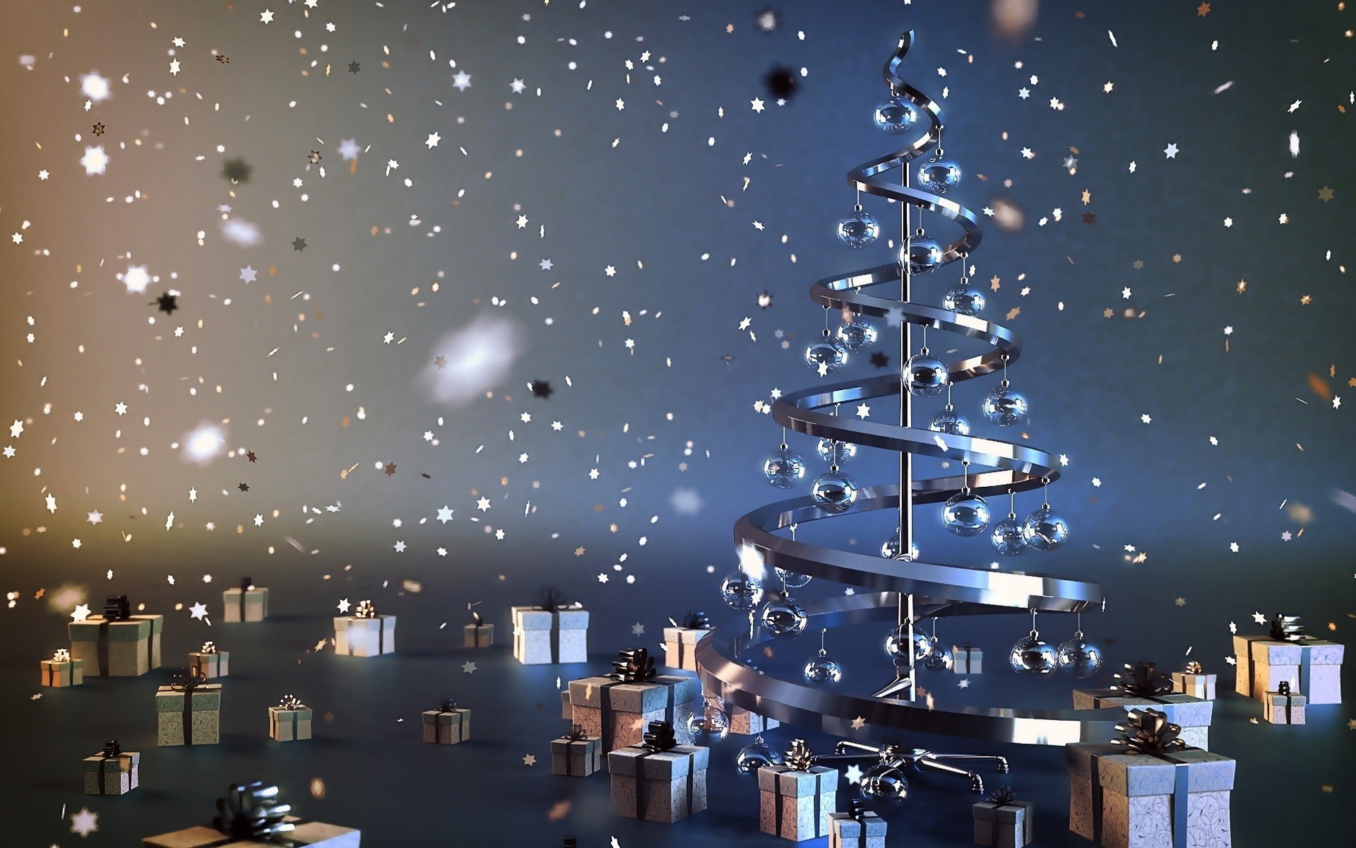 árbol de navidad luces bolas año nuevo belleza abeto adornos creatividad acero cajas