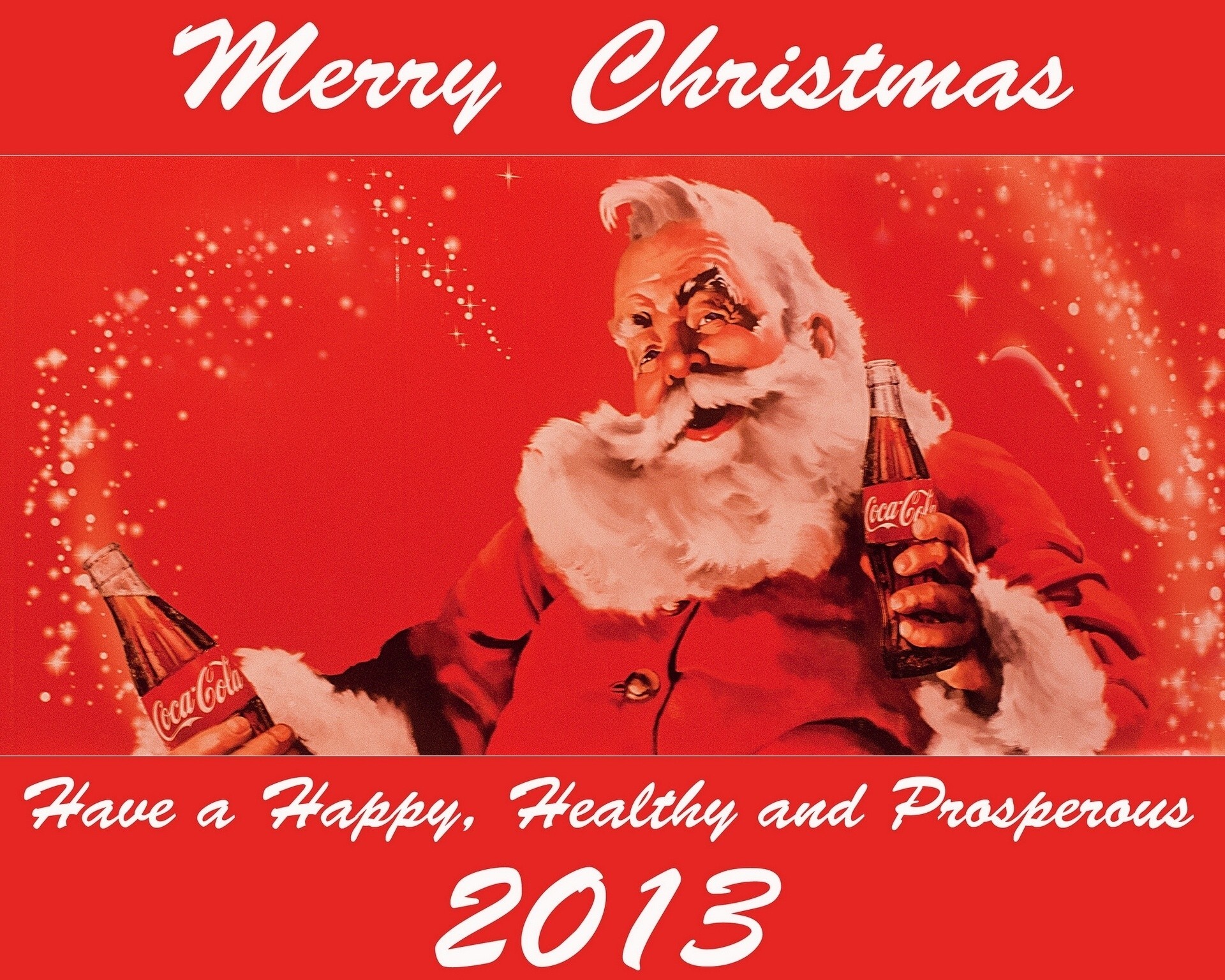 coca-cola santa card