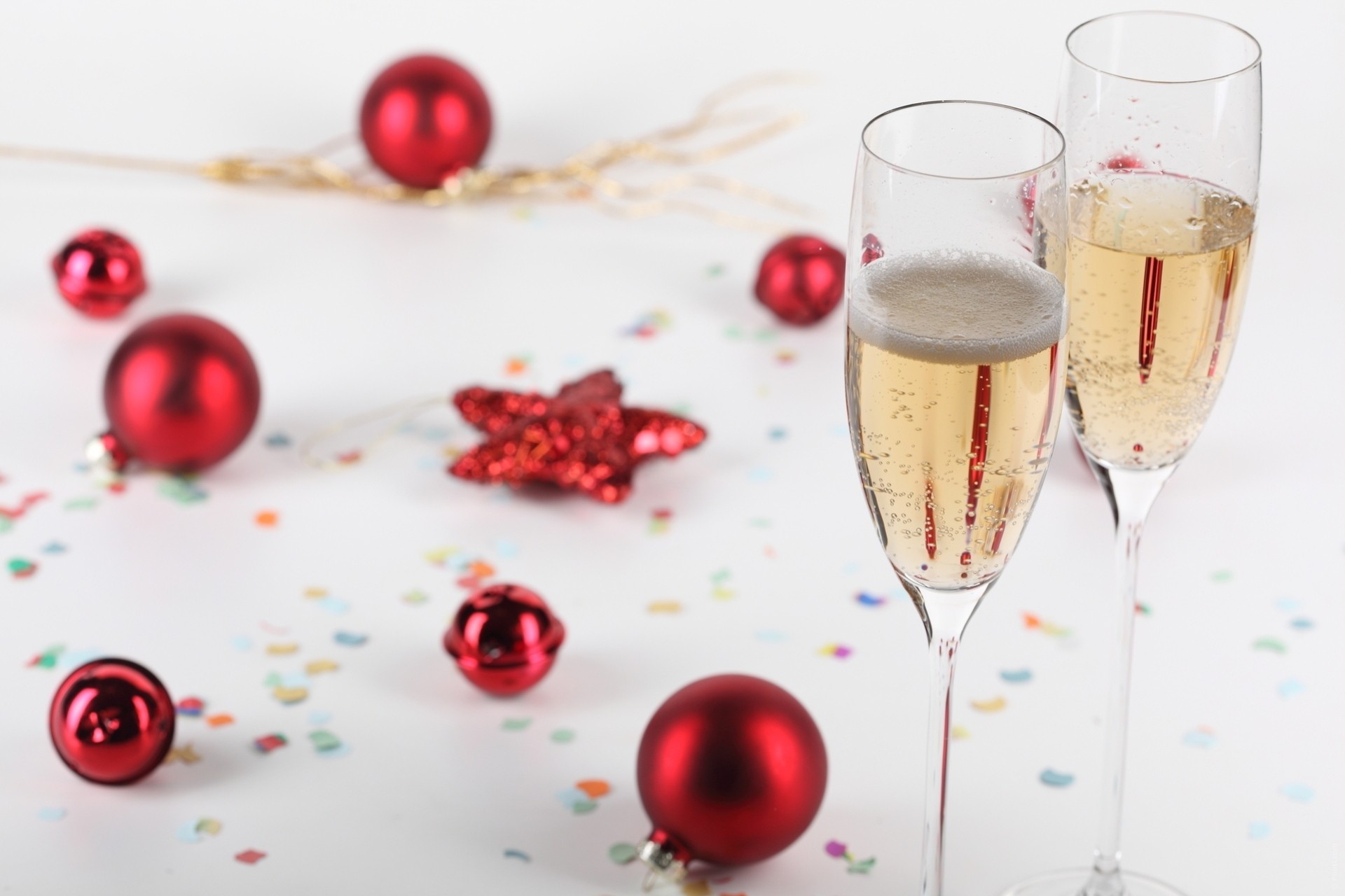 natale nuovo anno vacanza felice anno nuovo champagne decorazioni palle occhiali