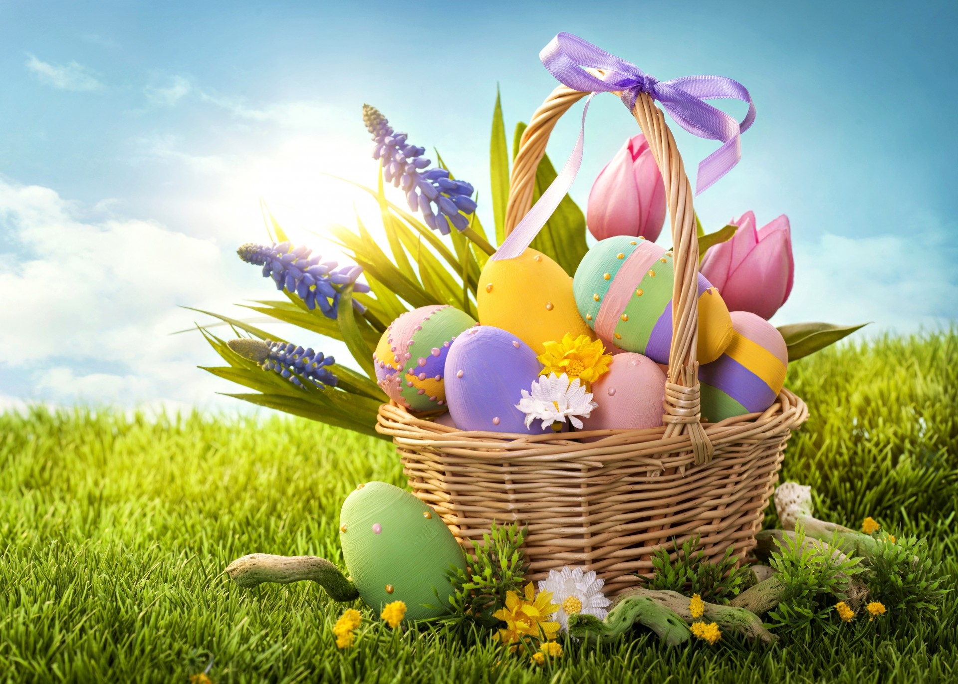 grass flower easter krashenki shopping egg