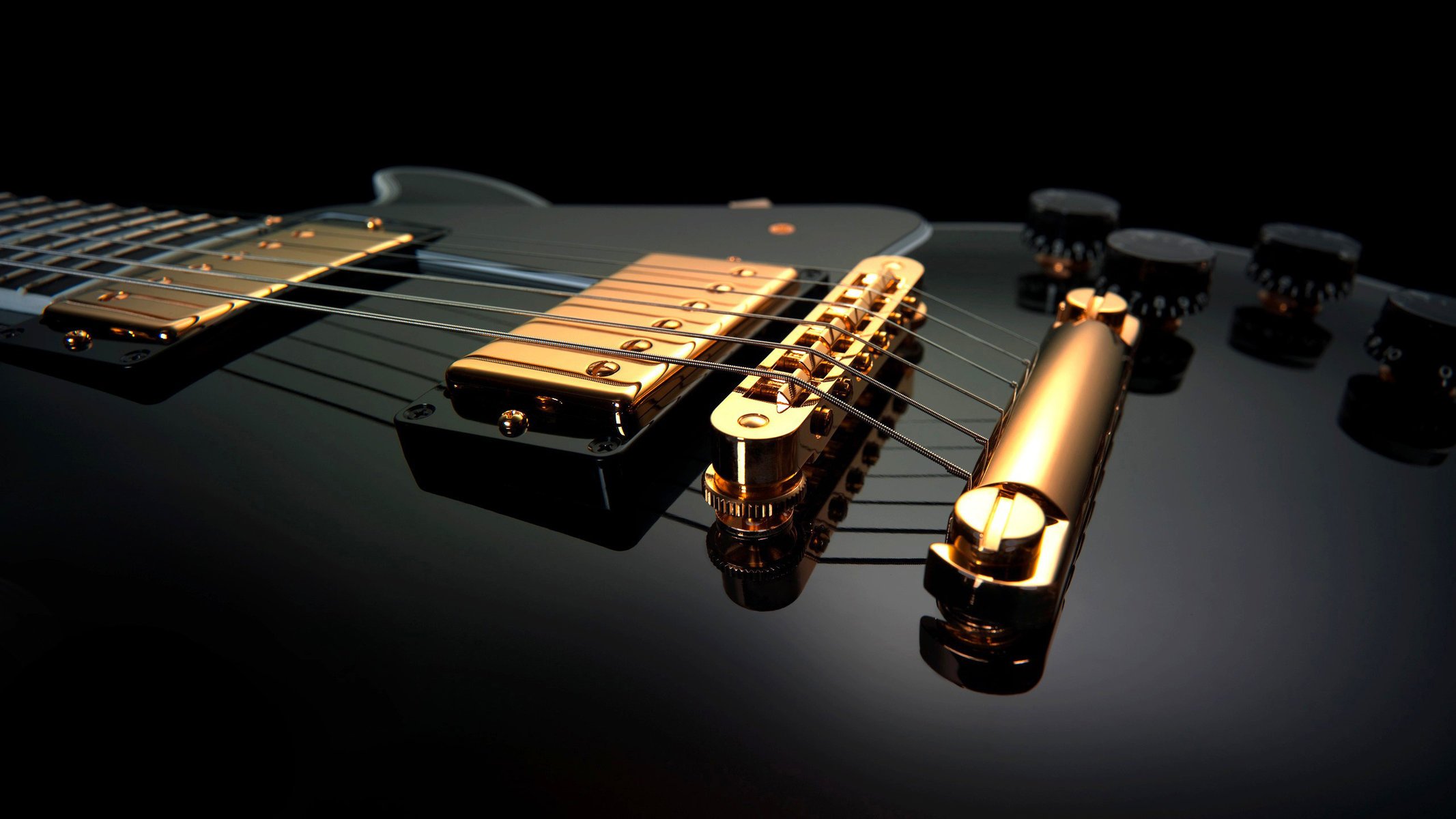 macro black background guitar string