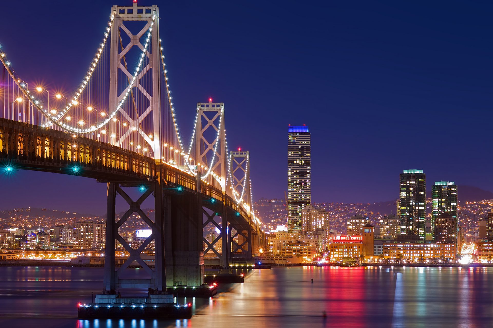 ville san francisco san francisco nuit pont lumières