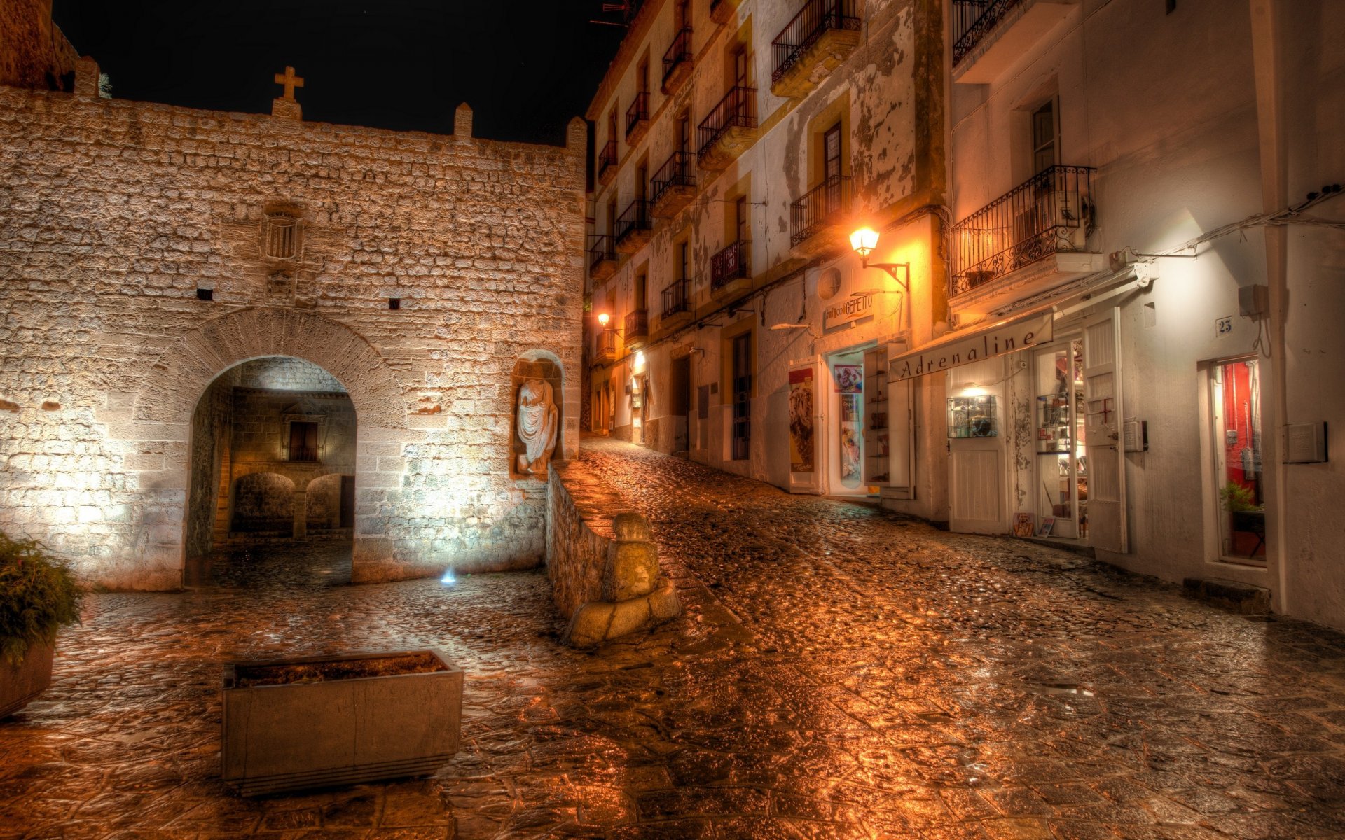 ibiza españa noche linternas