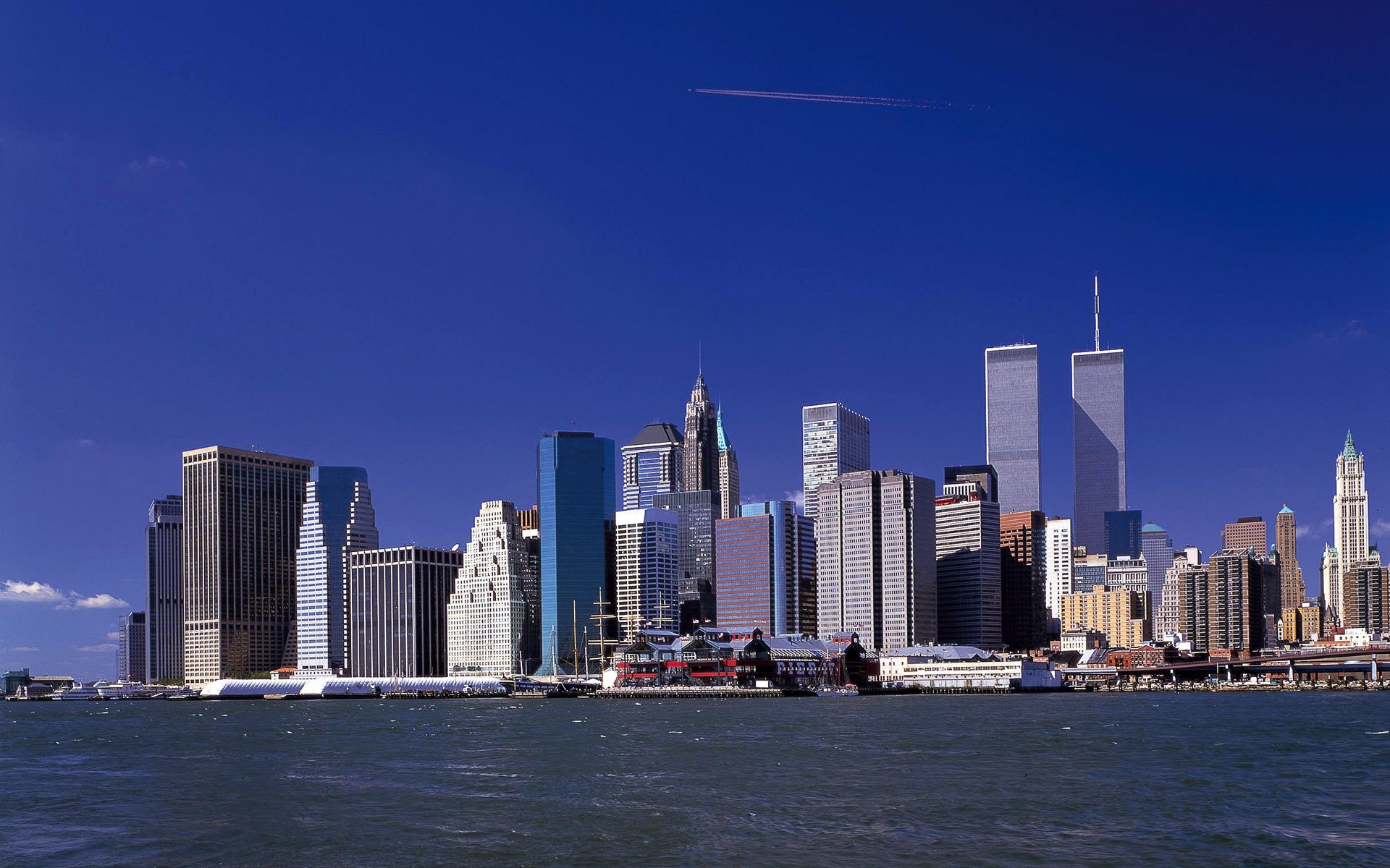 cci nueva york world trade center torres gemelas wtc 11 de septiembre rascacielos río ciudad manhattan fondo de pantalla