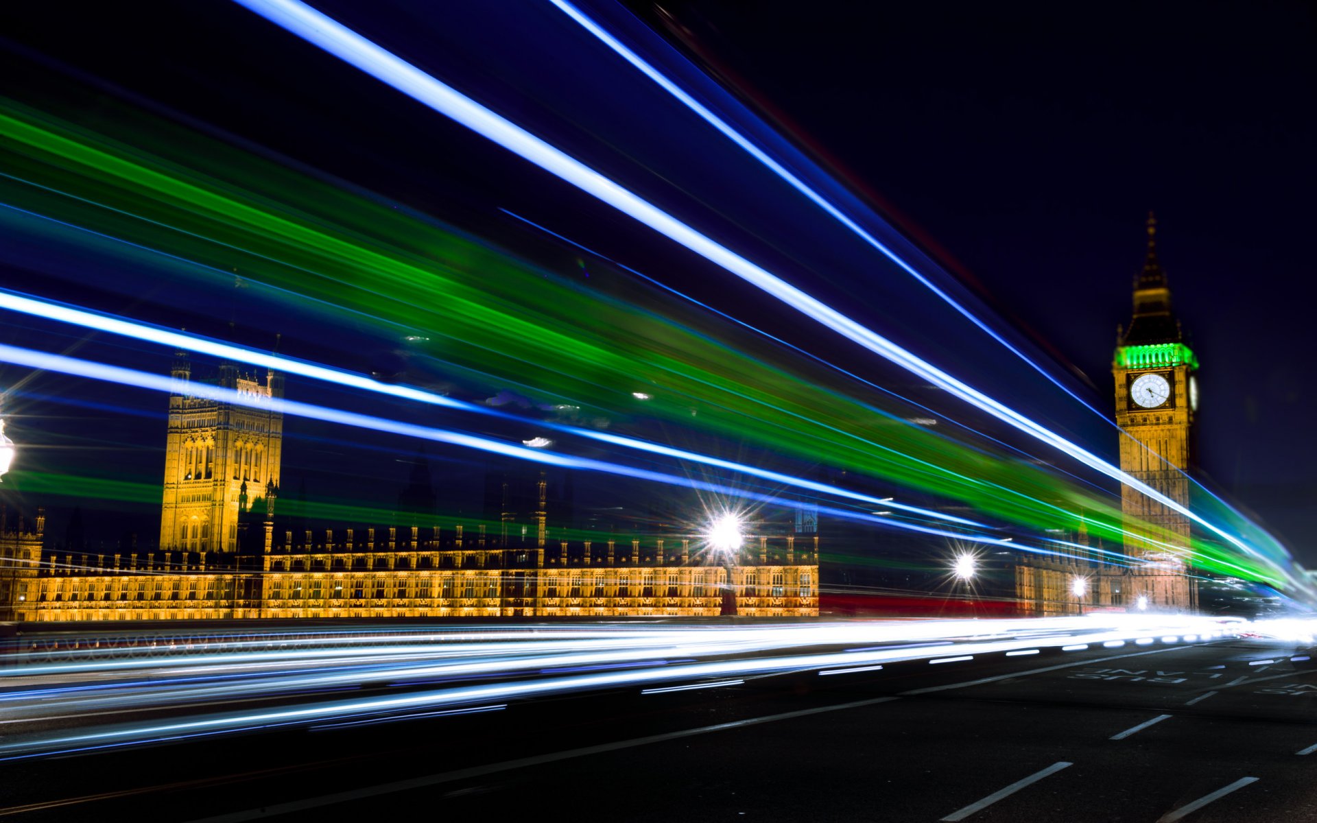 big ben londyn wielka brytania anglia noc