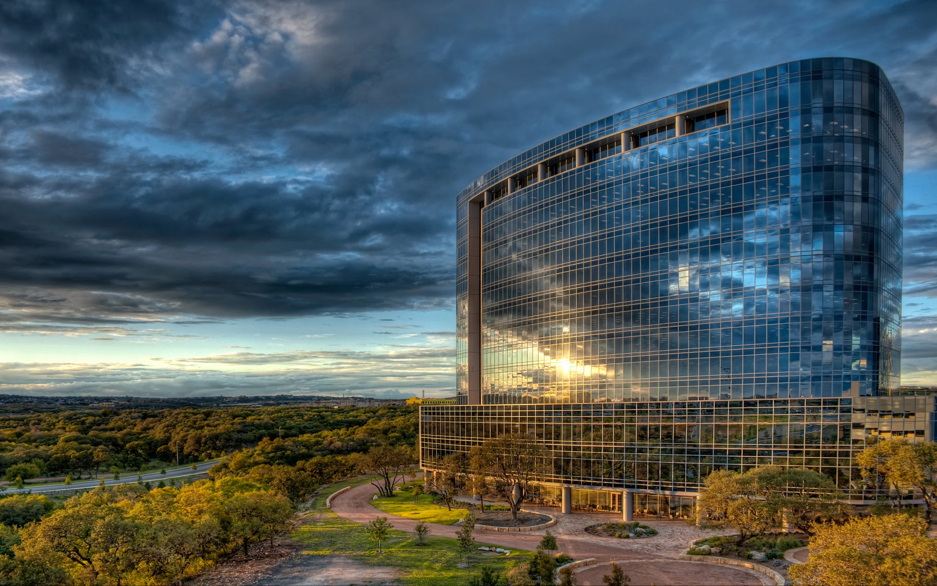 san antonio texas usa wolken tesoro ölgesellschaft sonnenuntergang