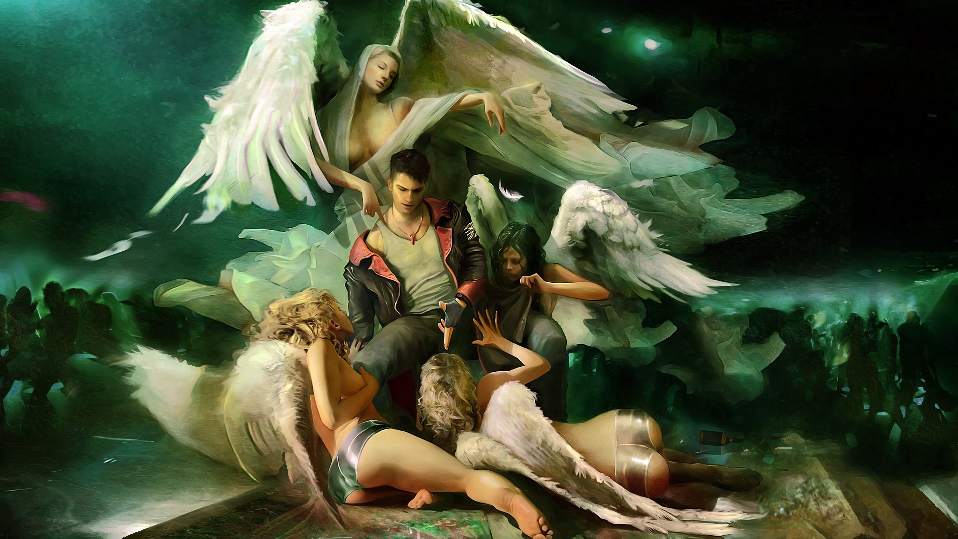 juegos ángel demonio chicas dante espada