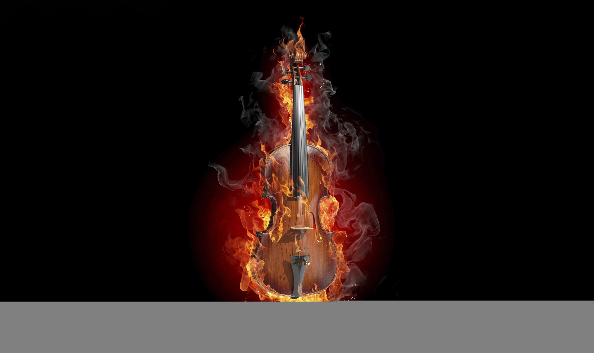 création fumée feu violon