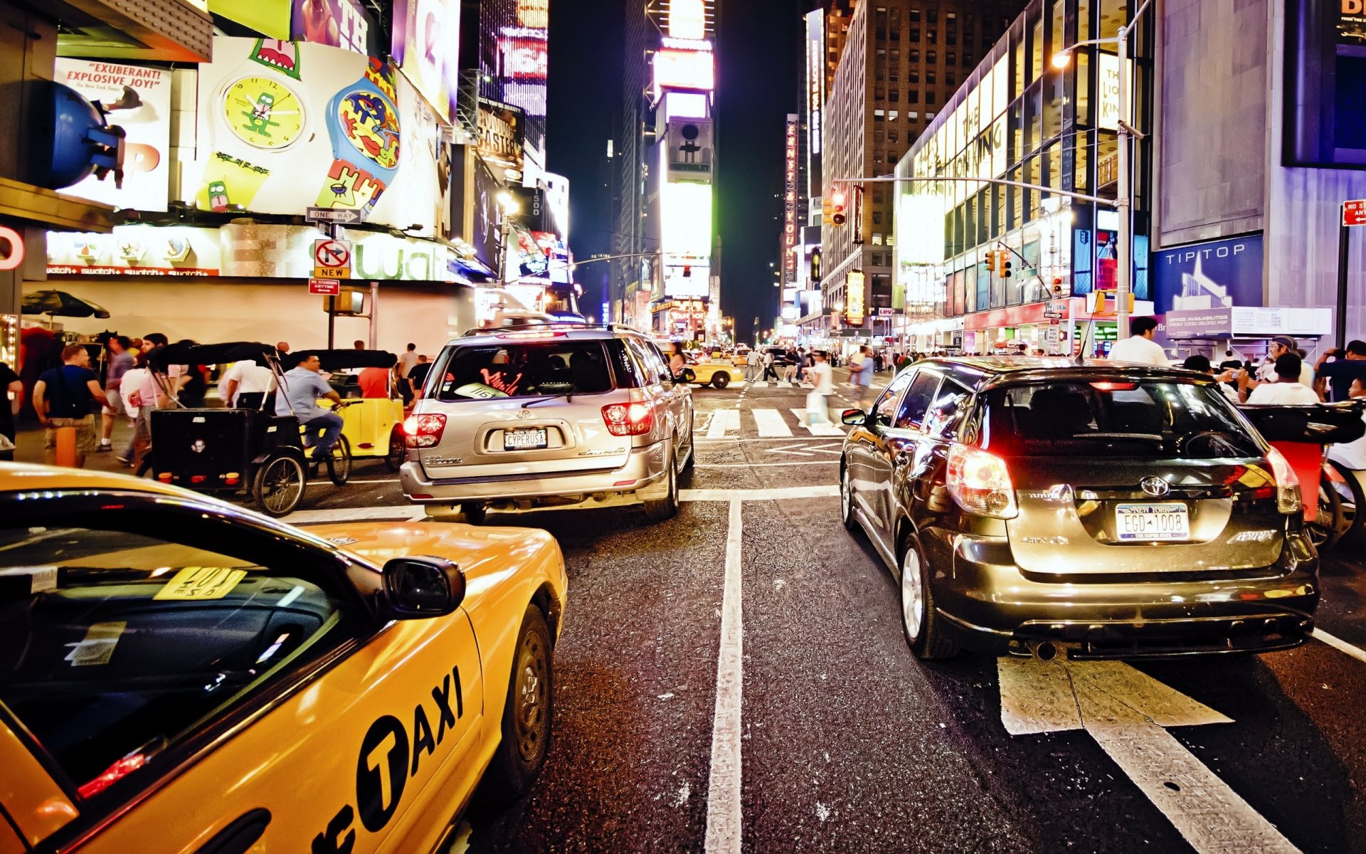 traffic jam nueva york estados unidos noche